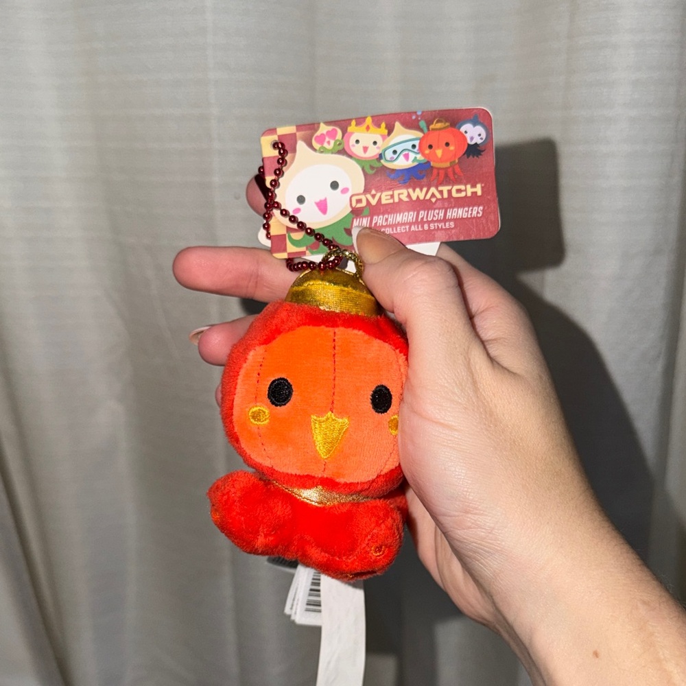 Overwatch Red Plush Keychain mini patch Mari hangers